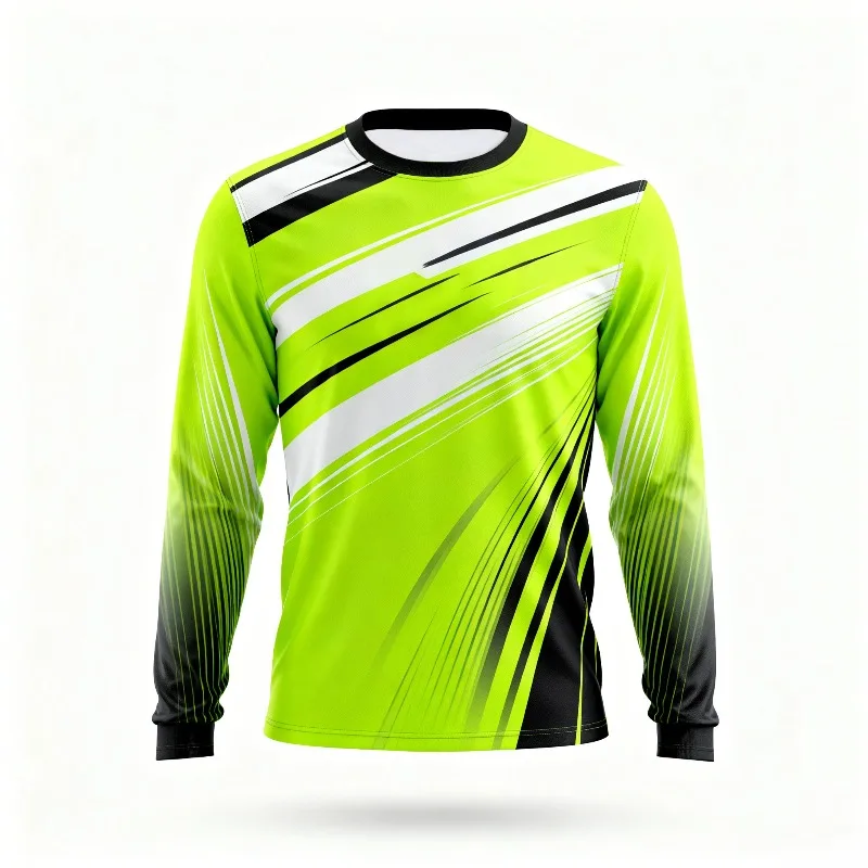 3D Printed Neon Green Long - Sleeve Athletic Shirts with Striped Patterns For Men And Women Quick Drying Downhill Motor Shirts
3D Printed Neon Green Long - Sleeve Athletic Shirts with Striped Patterns For Men And Women Quick Drying Downhill Motor Shirts