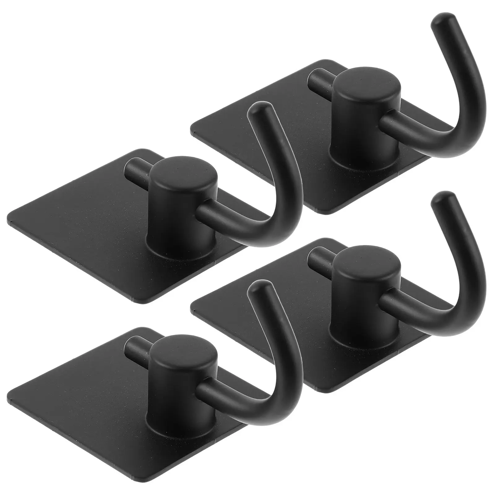 4Pcs Self Adhesive Hooks Stainless Steel Heavy Duty Wall Hangers Black For Towels Clothes Bags Hats Scarves Key Umbrella
4Pcs Self Adhesive Hooks Stainless Steel Heavy Duty Wall Hangers Black For Towels Clothes Bags Hats Scarves Key Umbrella