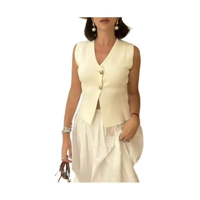 Fashionable Knitted Vest Women's Sleeveless Top Trendy Cross-Border Clothing Spring 2026 Other Material 100% No Chest Pad
Fashionable Knitted Vest Women's Sleeveless Top Trendy Cross-Border Clothing Spring 2026 Other Material 100% No Chest Pad