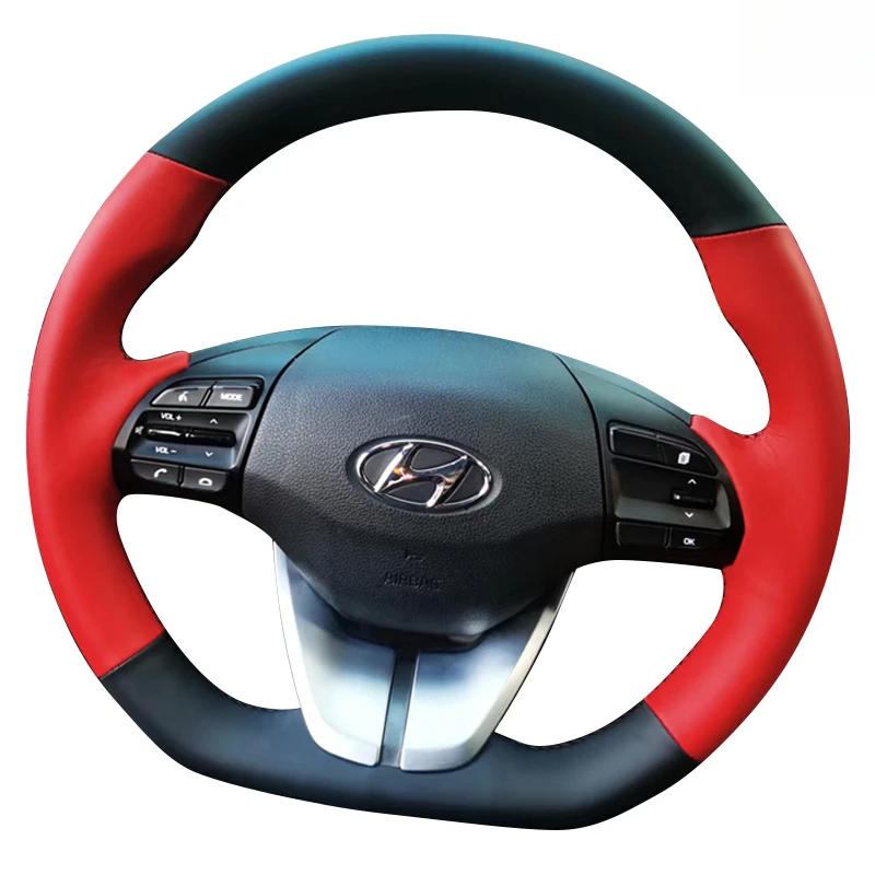 Hand Stitched non-slip black red Genuine Leather Car Steering Wheel Cover For Hyundai Ioniq 2017-2019 Elantra 4 2016-2019 Parts
Hand Stitched non-slip black red Genuine Leather Car Steering Wheel Cover For Hyundai Ioniq 2017-2019 Elantra 4 2016-2019 Parts