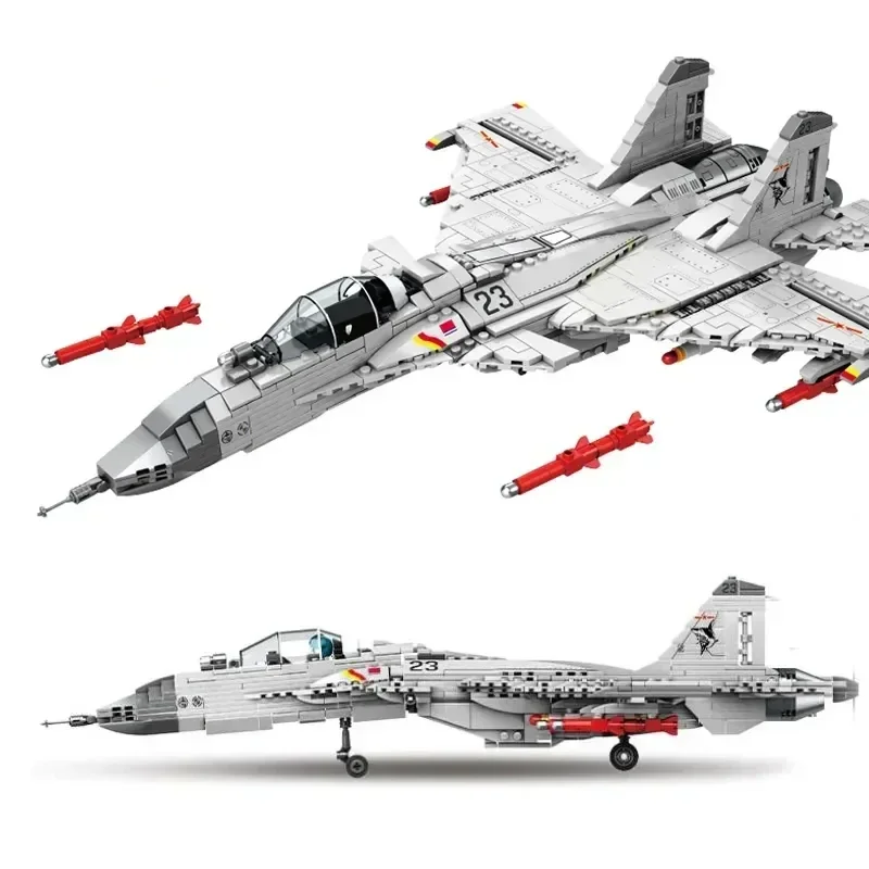1186pcs Military Chinese J-15 Carrier Fighter Aircraft Flying Shark Model Building Blocks Plane Bricks for Children Boy Toy Gift
1186pcs Military Chinese J-15 Carrier Fighter Aircraft Flying Shark Model Building Blocks Plane Bricks for Children Boy Toy Gift