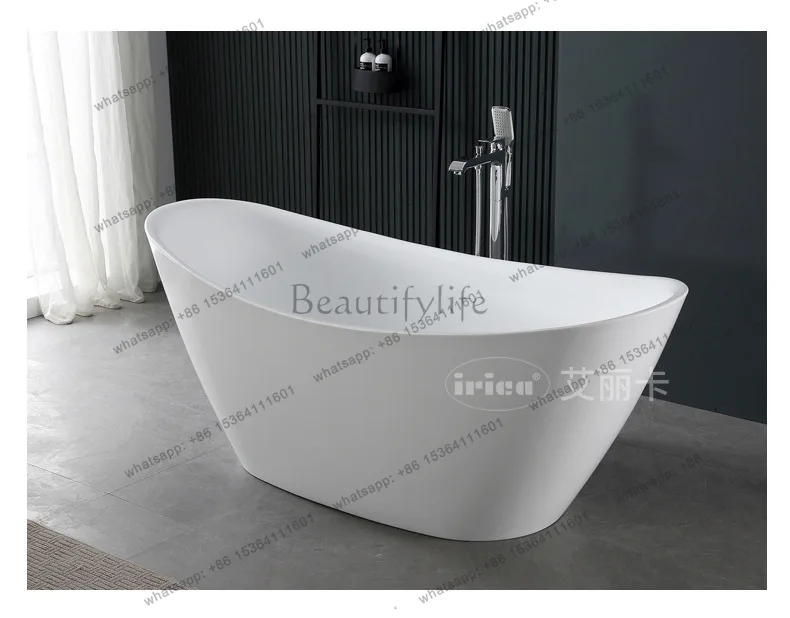 Small apartment independent acrylic bathtub stainless steel bracket oval adult bathtub
Small apartment independent acrylic bathtub stainless steel bracket oval adult bathtub