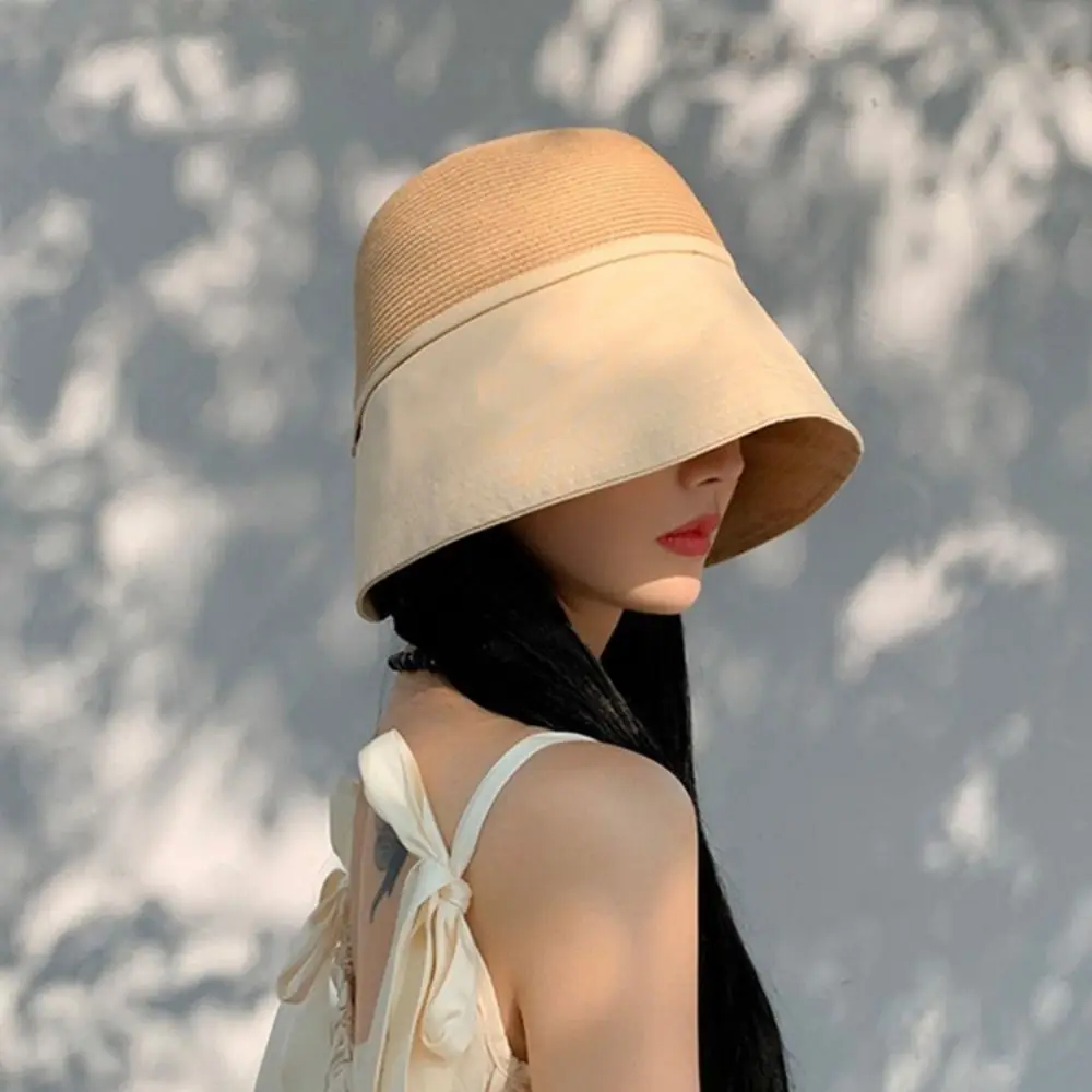 Breathable Shade Sun Caps Foldable Bucket Hat Stripe Weave Sunscreen Bucket Hat Wide Brim Sunscreen Beach Fisherman Hat Women
Breathable Shade Sun Caps Foldable Bucket Hat Stripe Weave Sunscreen Bucket Hat Wide Brim Sunscreen Beach Fisherman Hat Women