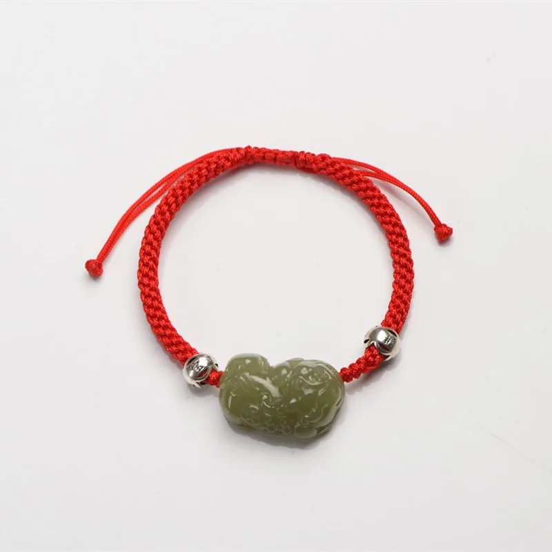 Natural Hetian Jade Overlord Pixiu Bracelet Red String Zodiac Year Hand Rope Couple BFFs Jade Beaded Bracelet Gifts
Natural Hetian Jade Overlord Pixiu Bracelet Red String Zodiac Year Hand Rope Couple BFFs Jade Beaded Bracelet Gifts
