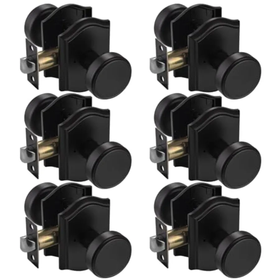 Pack Door Knobs for Bath and Bedroom, Interior Pismo Doorknob with Camelot Trim, Heavy Duty Door Knob with Lock
Pack Door Knobs for Bath and Bedroom, Interior Pismo Doorknob with Camelot Trim, Heavy Duty Door Knob with Lock
