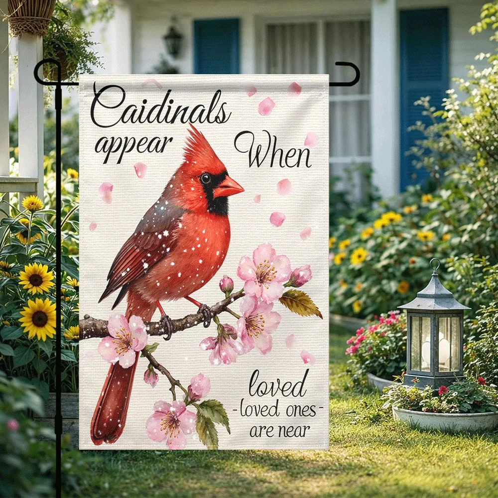 1PC Cardinal Appear When Loved Ones Are Near Garden Flag Red Bird Cherry Blossom Decorative Outdoor Yard Flag
1PC Cardinal Appear When Loved Ones Are Near Garden Flag Red Bird Cherry Blossom Decorative Outdoor Yard Flag