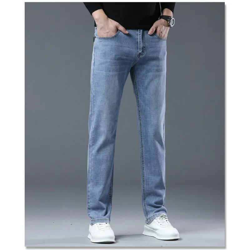 KIDWHXR Jeans Man Summer Thin Light Blue Slim Male Denim Pant Fashion Simple Solid Color Washed Mid Waist Casual Men Trousers
KIDWHXR Jeans Man Summer Thin Light Blue Slim Male Denim Pant Fashion Simple Solid Color Washed Mid Waist Casual Men Trousers