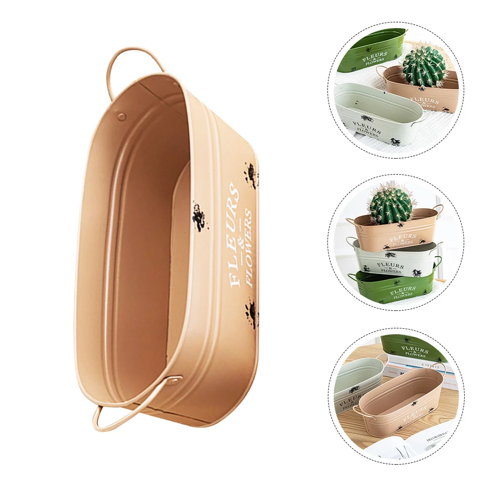 2 Pcs Retro Tin Flower Pot Iron Planting Decorate Bucket Garden Supplies Office
2 Pcs Retro Tin Flower Pot Iron Planting Decorate Bucket Garden Supplies Office
