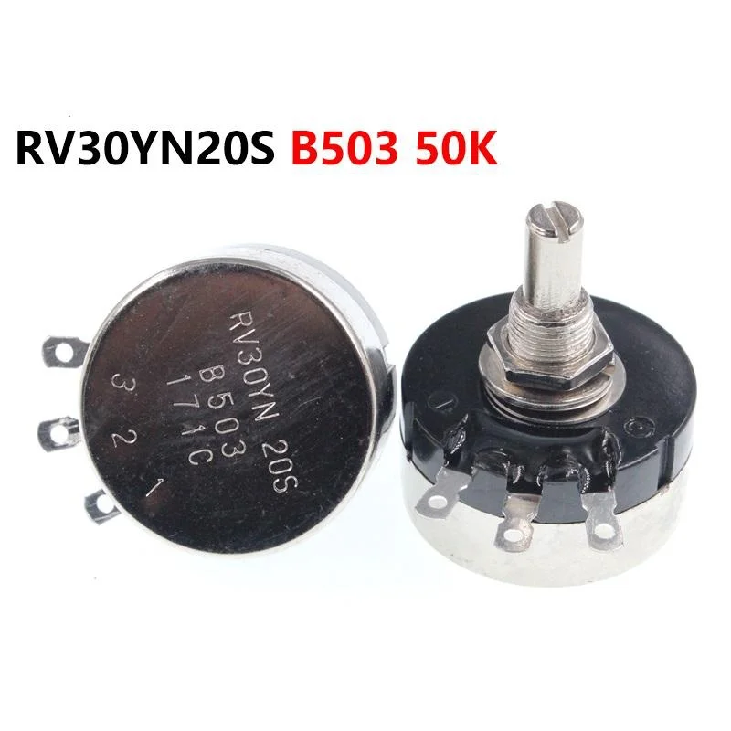 RV30YN20S B503 50K 3W однооборотный потенциометр из углеродной пленки, регулируемый резистор
RV30YN20S B503 50K 3W однооборотный потенциометр из углеродной пленки, регулируемый резистор