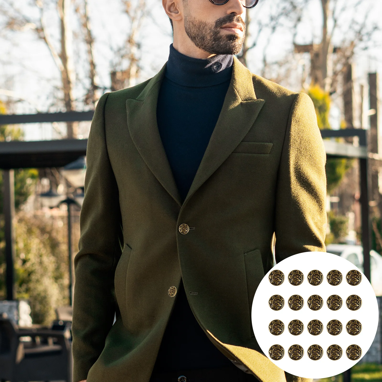 20Pcs Shirt Buttons All-Match Round Shaped Alloy Buttons for DIY Coat Sweater Jacket Clothing Replacement Decorations
20Pcs Shirt Buttons All-Match Round Shaped Alloy Buttons for DIY Coat Sweater Jacket Clothing Replacement Decorations