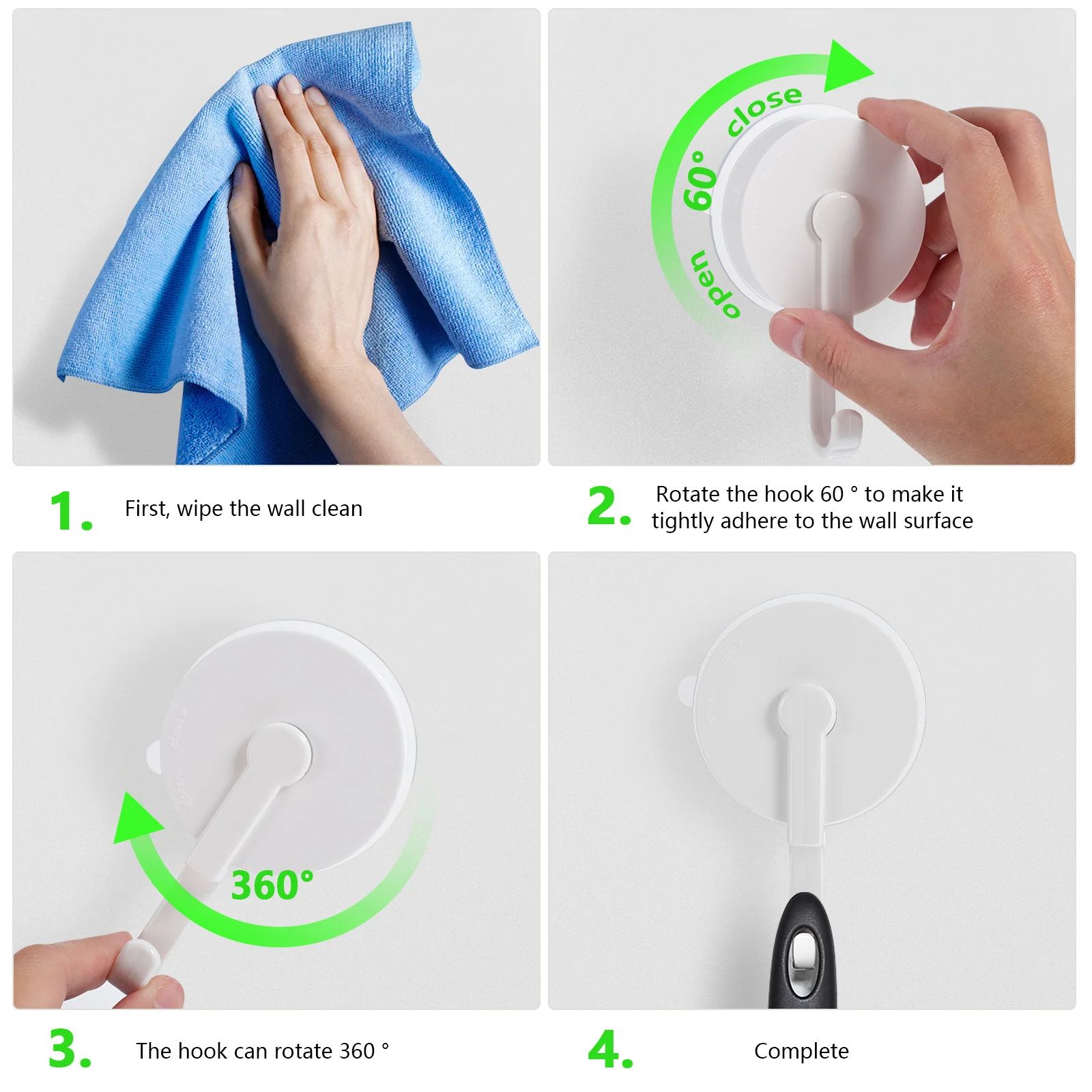 4Pcs Rotating Suction Cup Hooks Heavy Duty Wall Hooks for Bathroom Window Garage Kitchen Tool Towel Holder Suction Cup Hook
4Pcs Rotating Suction Cup Hooks Heavy Duty Wall Hooks for Bathroom Window Garage Kitchen Tool Towel Holder Suction Cup Hook