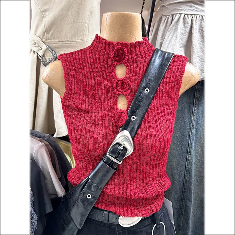 2024 Summer Knitted Women Tanks 3D Flowers Hollow Out Thin Sleeveless Slim Stretch Short Vest Female Crop Top Y2K
2024 Summer Knitted Women Tanks 3D Flowers Hollow Out Thin Sleeveless Slim Stretch Short Vest Female Crop Top Y2K