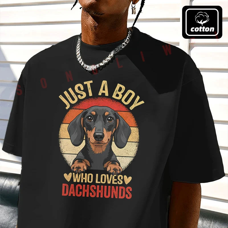 Dachshund Lover Graphic Motorcycle T-Shirt Men's Black Cotton TShirt New Summer Casual O-neck Short Sleeve Tees
Dachshund Lover Graphic Motorcycle T-Shirt Men's Black Cotton TShirt New Summer Casual O-neck Short Sleeve Tees