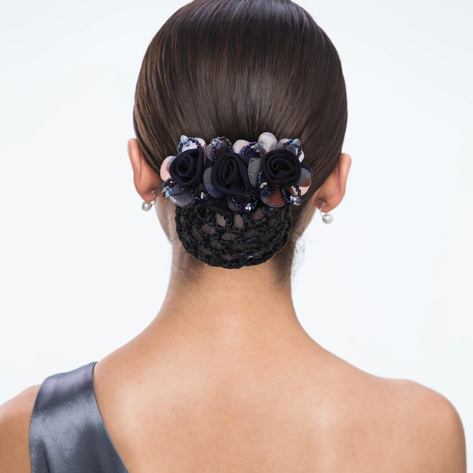 Flower Bun Net Clip for Women Elegant Hair Bun Cover Nurse Stewardess Ballet Dance Ceremony Daily Wear Hair Accessory
Flower Bun Net Clip for Women Elegant Hair Bun Cover Nurse Stewardess Ballet Dance Ceremony Daily Wear Hair Accessory