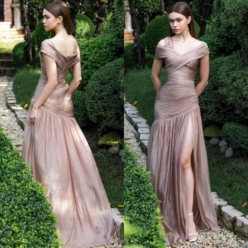 Customized Charming Satin Evening Dress Exquisite Off the Shoulder Celebrity Gowns Luxury Sweep Train Special Occasion Gowns
Customized Charming Satin Evening Dress Exquisite Off the Shoulder Celebrity Gowns Luxury Sweep Train Special Occasion Gowns