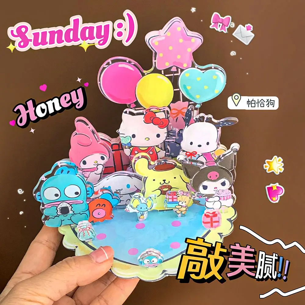 Sanrio Kawaii 2021, акриловая подставка для рабочего стола, Hellokitty Mymelody Kuromi, студенческий креативный подарок на день рождения «сделай сам» для друга
Sanrio Kawaii 2021, акриловая подставка для рабочего стола, Hellokitty Mymelody Kuromi, студенческий креативный подарок на день рождения «сделай сам» для друга