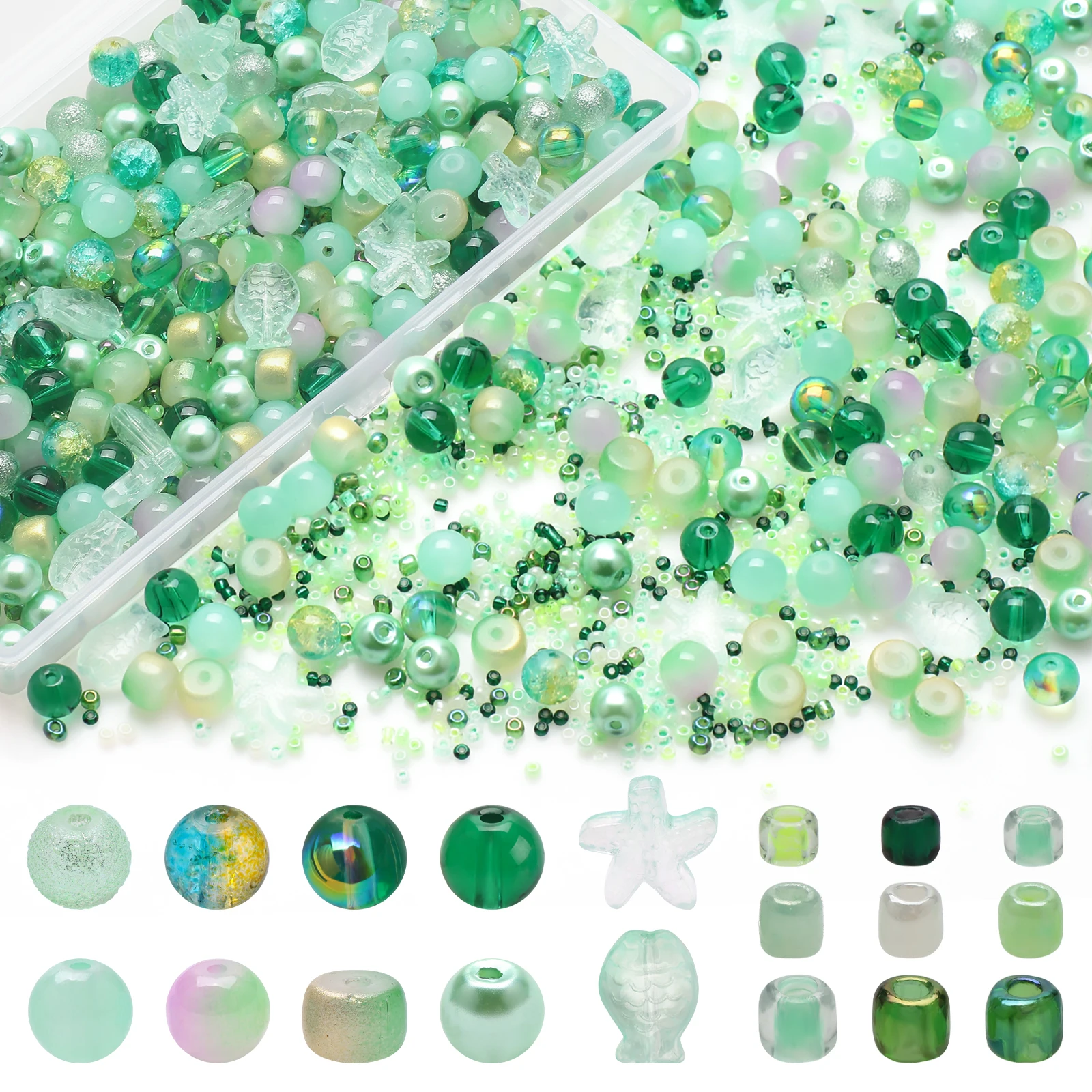 Jewelry Material Kit 8MM Glass Crystal Round Beads Handmade Starfish Pendants Seedbead DIY Making Earings Bracelets Rings
Jewelry Material Kit 8MM Glass Crystal Round Beads Handmade Starfish Pendants Seedbead DIY Making Earings Bracelets Rings