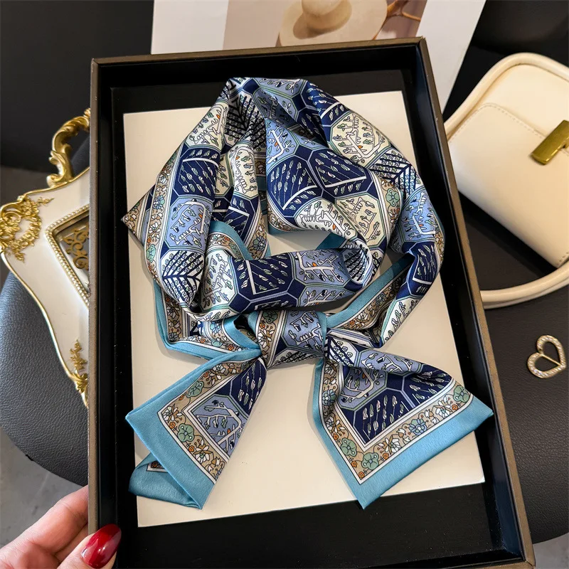 Женский мягкий атласный шарф с принтом, шаль, модные роскошные длинные узкие маленькие шарфы, женская повязка на голову, платок
Женский мягкий атласный шарф с принтом, шаль, модные роскошные длинные узкие маленькие шарфы, женская повязка на голову, платок