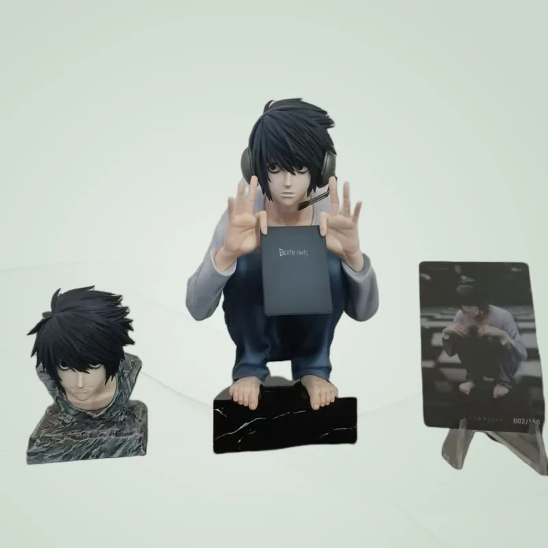 Death Note L Ryuzaki Anime Figure Interchangeable Double Head Sculpt Crouching Pvc Collectible Model Desktop Decoration
Death Note L Ryuzaki Anime Figure Interchangeable Double Head Sculpt Crouching Pvc Collectible Model Desktop Decoration