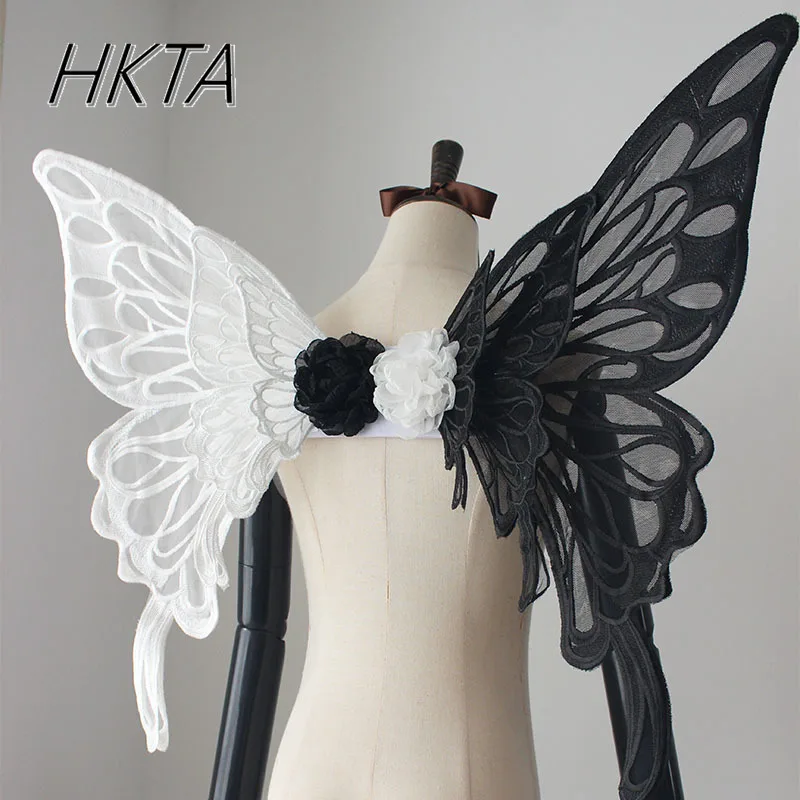 Handmade Goth Witch Black White Double Color COS Butterfly Wing Back Decoration Lolita Girls Cute Kawaii Butterfly Angel Wings
Handmade Goth Witch Black White Double Color COS Butterfly Wing Back Decoration Lolita Girls Cute Kawaii Butterfly Angel Wings