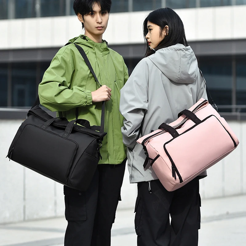 Rolled Top Travel Duffel Shoulder Crossbody Bag Dry Wet Gym Yoga Bag Outdoor Hiking Climbing Training Handbag Weekend Satchel
Rolled Top Travel Duffel Shoulder Crossbody Bag Dry Wet Gym Yoga Bag Outdoor Hiking Climbing Training Handbag Weekend Satchel