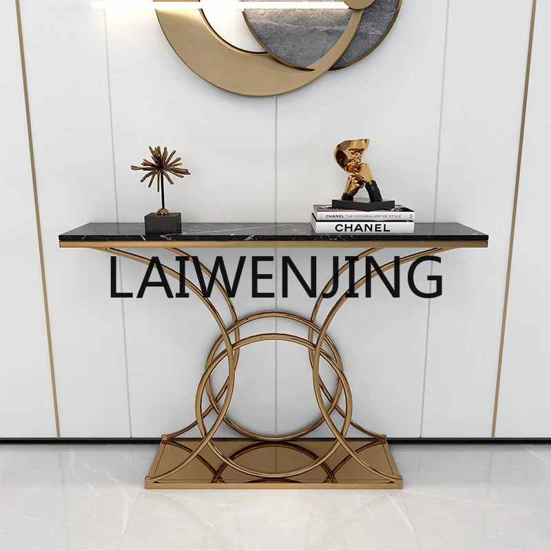 Italian light luxury marble entrance table, living room entry decoration entrance table against the wall, golden end view table
Italian light luxury marble entrance table, living room entry decoration entrance table against the wall, golden end view table