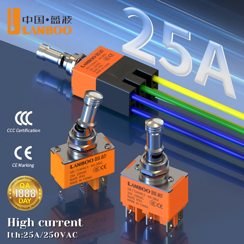 LANBOO 12mm High-Current Toggle Switch Industrial Power Electrical Component with 2/3 Position Pull-Out Lock for Electrical Syst
LANBOO 12mm High-Current Toggle Switch Industrial Power Electrical Component with 2/3 Position Pull-Out Lock for Electrical Syst