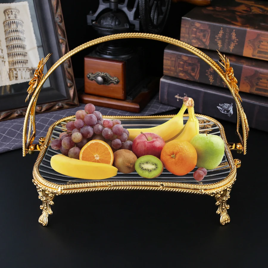 1 Metal And Glass Combination Design Fruit Basket, European Court Style, Suitable For Fruit, Desserts And Snacks Storage.
1 Metal And Glass Combination Design Fruit Basket, European Court Style, Suitable For Fruit, Desserts And Snacks Storage.