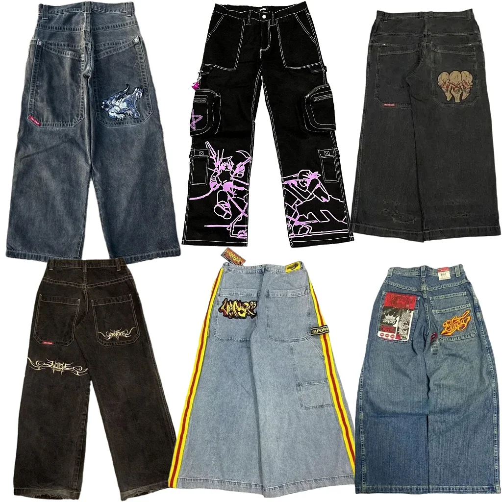 Y2K Hip Hop Streets Harajuku Embroidered JNCO Jeans High Quality High Waisted Baggy Jeans Women’s Loose Wide Leg Jeans Pants
Y2K Hip Hop Streets Harajuku Embroidered JNCO Jeans High Quality High Waisted Baggy Jeans Women’s Loose Wide Leg Jeans Pants