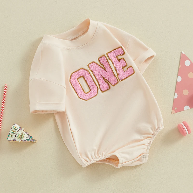 First Birthday Outfit Girl Short Sleeve One Embroidery Romper Bodysuit First Birthday Outfit Boy Summer Clothes
First Birthday Outfit Girl Short Sleeve One Embroidery Romper Bodysuit First Birthday Outfit Boy Summer Clothes