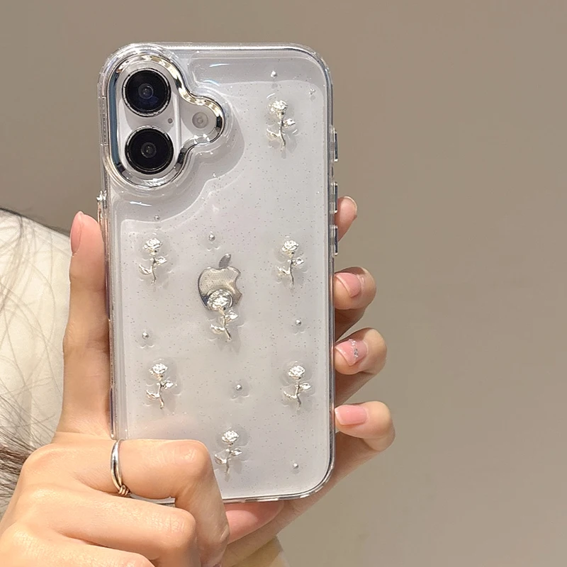 Fashion Clear Bling Glitter Rose Flowers Phone Case For iPhone 16 Pro Max 15 13 14 11 12 Transparent Silicone Bumper Back Cover
Fashion Clear Bling Glitter Rose Flowers Phone Case For iPhone 16 Pro Max 15 13 14 11 12 Transparent Silicone Bumper Back Cover