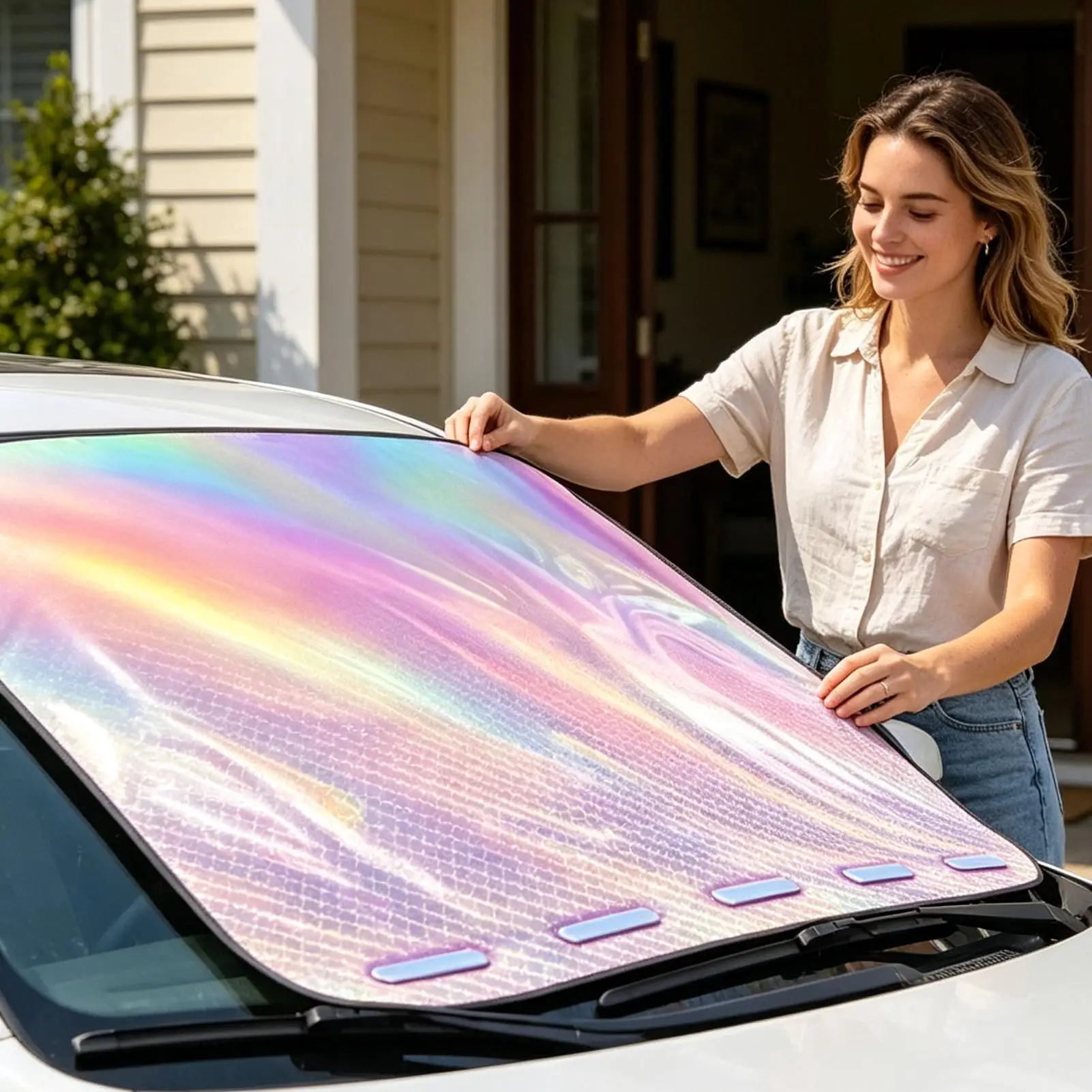 Windshield Sun Shade Magnetic Foldable Front Window Sun Shield Heat Shield UV Protection Exterior Windshield Cover for Car Sedan
Windshield Sun Shade Magnetic Foldable Front Window Sun Shield Heat Shield UV Protection Exterior Windshield Cover for Car Sedan