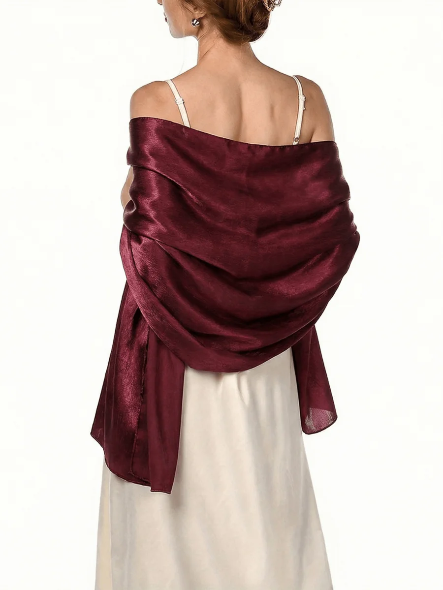 Women Solid Color Silky Scarf Shawl Wrap For Autumn Casual Wear
Women Solid Color Silky Scarf Shawl Wrap For Autumn Casual Wear