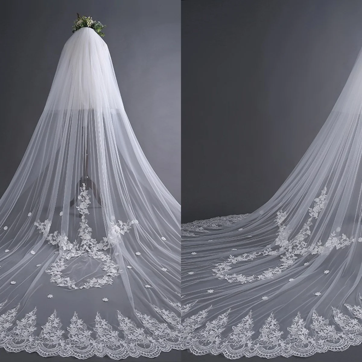 Дизайнерская свадебная фата, кружевная двухслойная фата в соборе с аппликацией по краям для свадебных аксессуаров, высокое качество по индивидуальному заказу
Дизайнерская свадебная фата, кружевная двухслойная фата в соборе с аппликацией по краям для свадебных аксессуаров, высокое качество по индивидуальному заказу