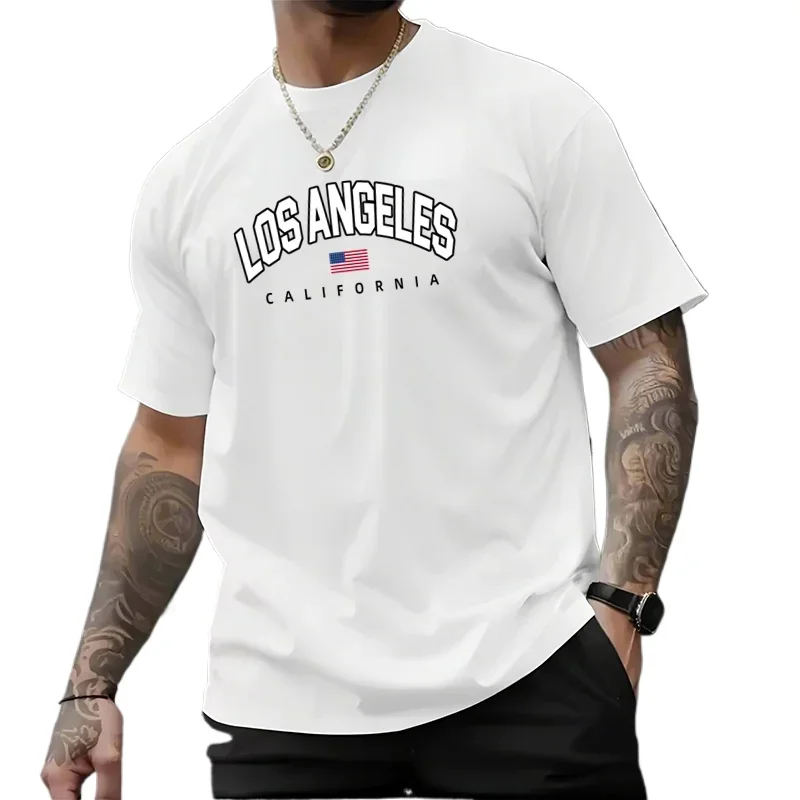 Футболки для бега, мужские футболки с короткими рукавами и принтом Лос-Анджелеса, летние повседневные свободные футболки с круглым вырезом, 240 г/м2, 100% хлопок
Футболки для бега, мужские футболки с короткими рукавами и принтом Лос-Анджелеса, летние повседневные свободные футболки с круглым вырезом, 240 г/м2, 100% хлопок