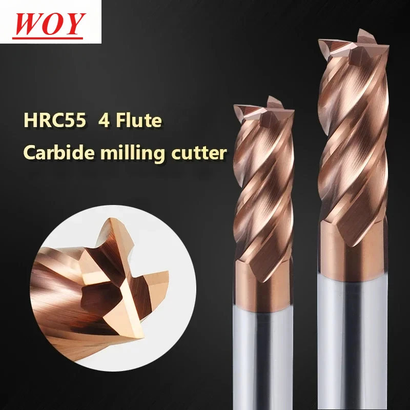 WOY HRC55 1-6 8 10 12-16 18 20 Carbide end mill Milling cutting Tools Alloy Tungsten Steel Milling Cutter EndMills
WOY HRC55 1-6 8 10 12-16 18 20 Carbide end mill Milling cutting Tools Alloy Tungsten Steel Milling Cutter EndMills