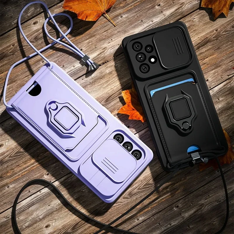 Crossbody Necklace Strap Lanyard Slide Case For Galaxy S24 22 S23 ultra A54 A34 A14 A52 A53 Card Slot Magnetic Ring Stand Cover
Crossbody Necklace Strap Lanyard Slide Case For Galaxy S24 22 S23 ultra A54 A34 A14 A52 A53 Card Slot Magnetic Ring Stand Cover