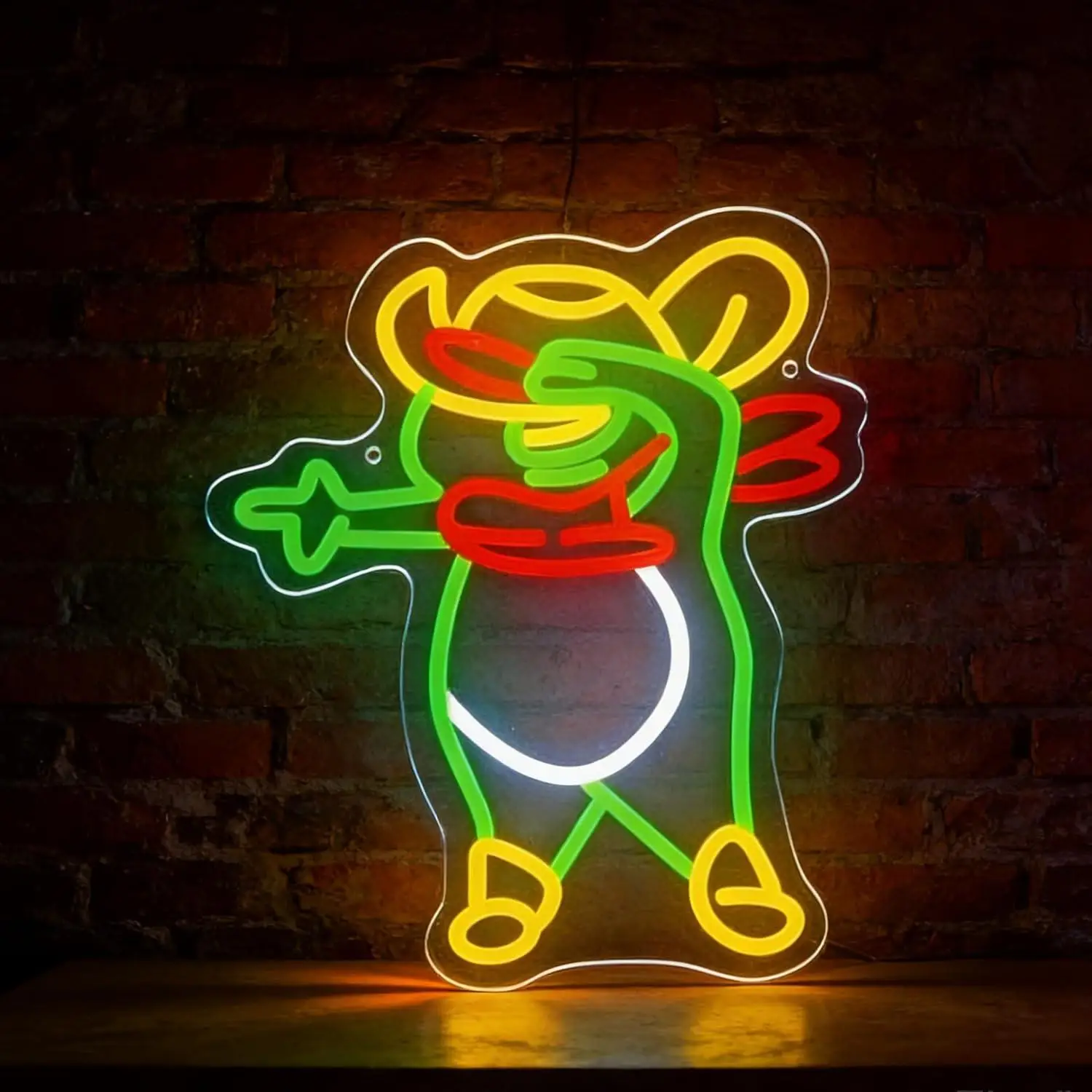 Cartoon Cowboy Frog Neon Sign USB Dimmable LED Light for Kids Bedroom Living Room Western Themed Party Wall Decor Night Light
Cartoon Cowboy Frog Neon Sign USB Dimmable LED Light for Kids Bedroom Living Room Western Themed Party Wall Decor Night Light