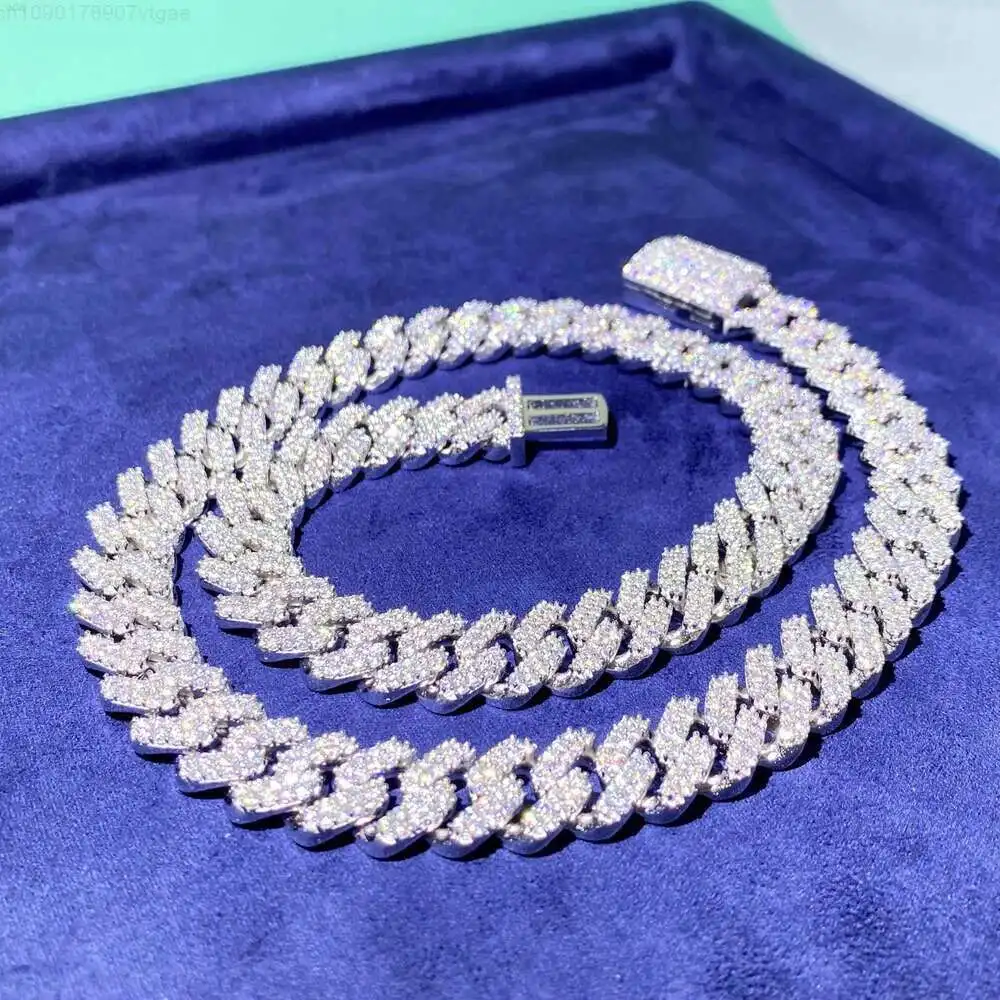 Heavy Monaco Hip Hop Link Jewelry Flawless Vvs 2 Row 925 Sterling Silver Link 12mm Moissanite Cuban Necklace
Heavy Monaco Hip Hop Link Jewelry Flawless Vvs 2 Row 925 Sterling Silver Link 12mm Moissanite Cuban Necklace