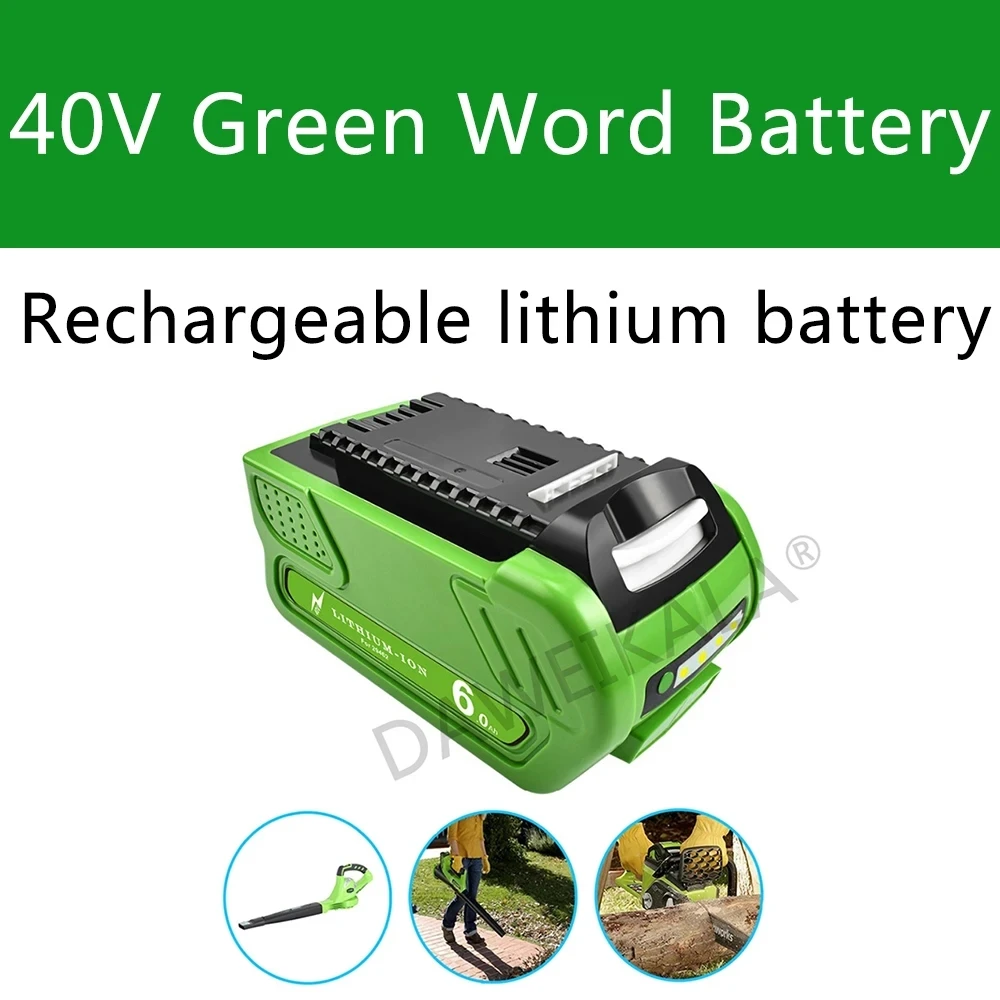 For 40V 18650 Li-ion Rechargeable Battery 40V 6000mAh for GreenWorks 29462 29472 29282 G-MAX GMAX Lawn Mower Power Tools Battery
For 40V 18650 Li-ion Rechargeable Battery 40V 6000mAh for GreenWorks 29462 29472 29282 G-MAX GMAX Lawn Mower Power Tools Battery