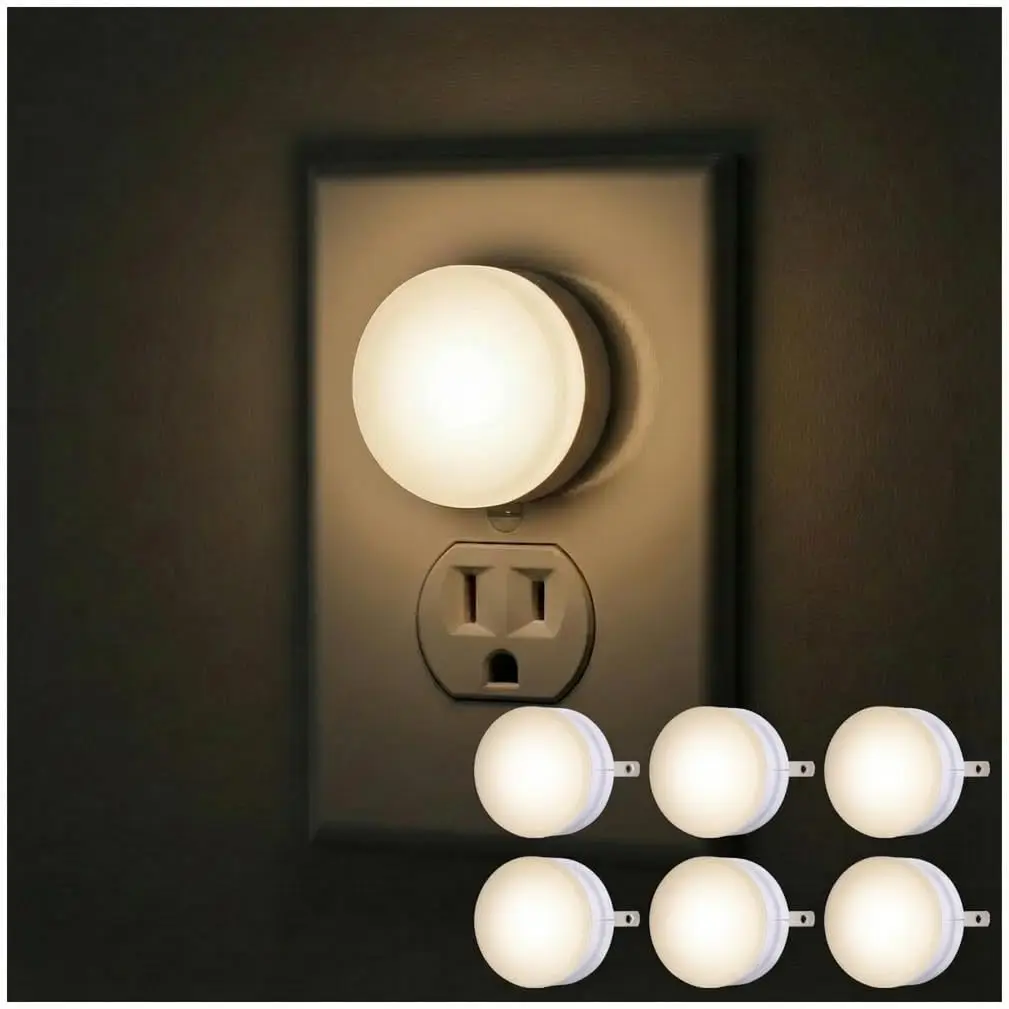 LED Night Lights, 6-Pack, Dusk to Dawn Sensor, Plug-In, Energy Saving, Compact Design for Bedroom, Bathroom, Hallway
LED Night Lights, 6-Pack, Dusk to Dawn Sensor, Plug-In, Energy Saving, Compact Design for Bedroom, Bathroom, Hallway