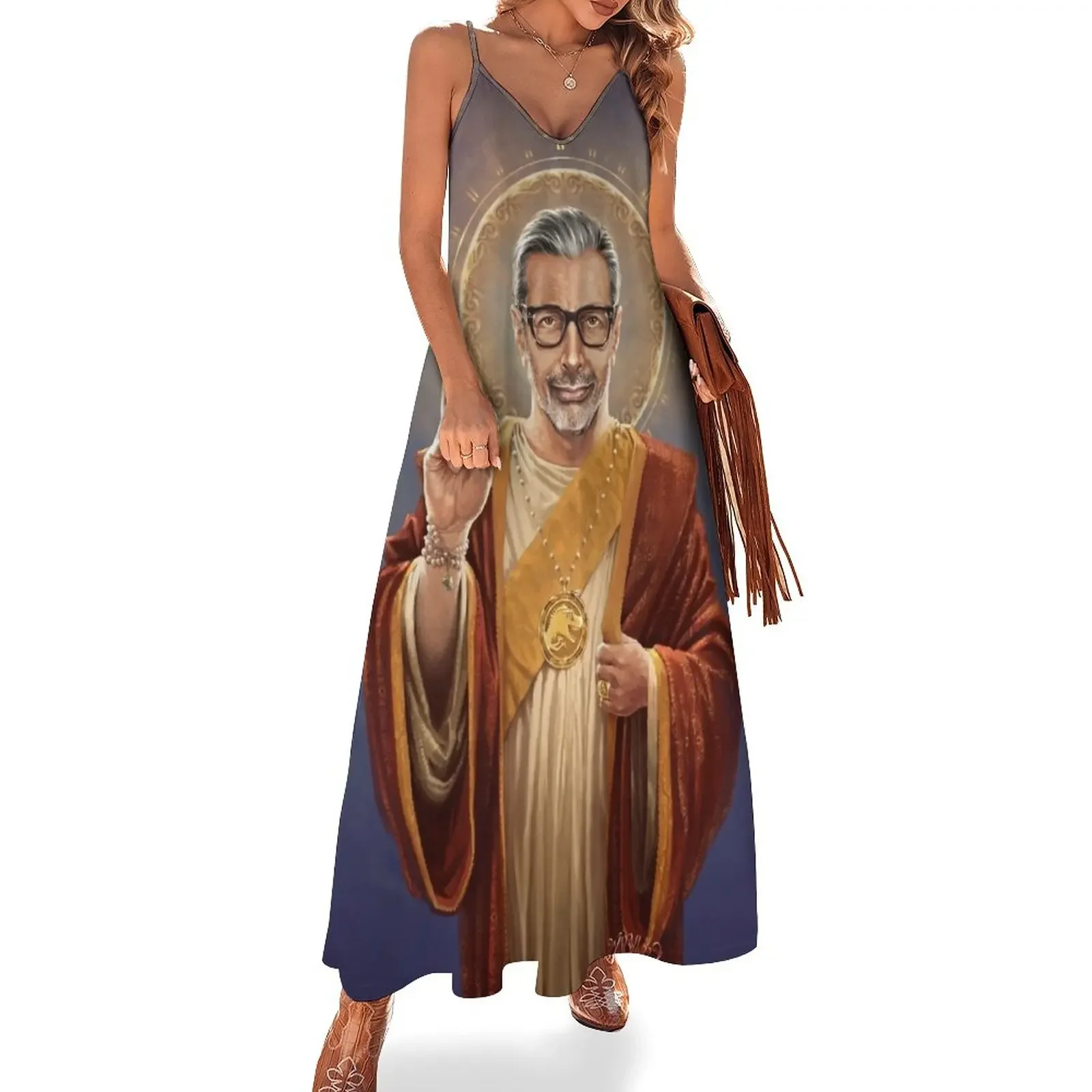 Saint Jeff of Goldblum - Jeff Goldblum Original Religious Painting Sleeveless Dress Bridesmaid dress woman Dress
Saint Jeff of Goldblum - Jeff Goldblum Original Religious Painting Sleeveless Dress Bridesmaid dress woman Dress