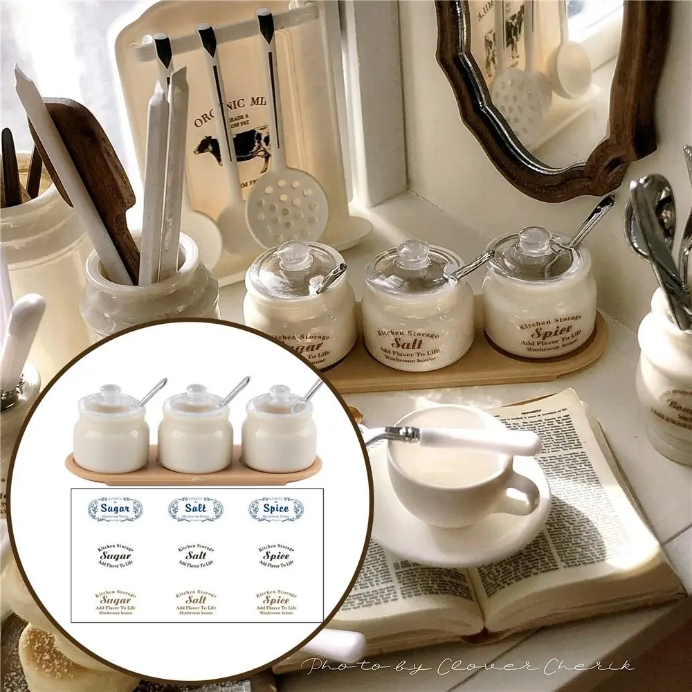 3PCS 1/6 Scale Miniature Dollhouse Kitchen with Spoon with Sticker Food and Condiment Jars Mini Kitchen Decor Children Girl Gift
3PCS 1/6 Scale Miniature Dollhouse Kitchen with Spoon with Sticker Food and Condiment Jars Mini Kitchen Decor Children Girl Gift