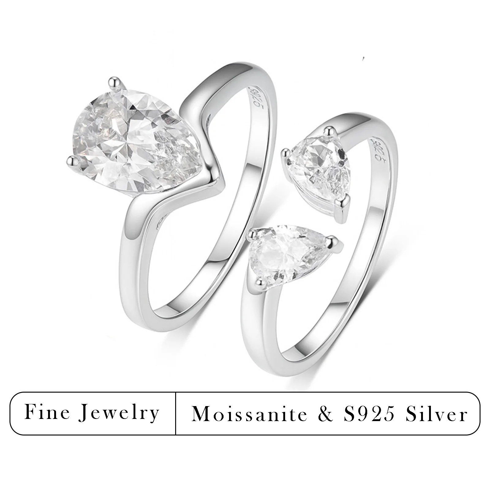 Комплект обручальных колец из серебра S925 с муассанитом грушевидной огранки 1,75 карата, 2 предмета, для женщин
Комплект обручальных колец из серебра S925 с муассанитом грушевидной огранки 1,75 карата, 2 предмета, для женщин