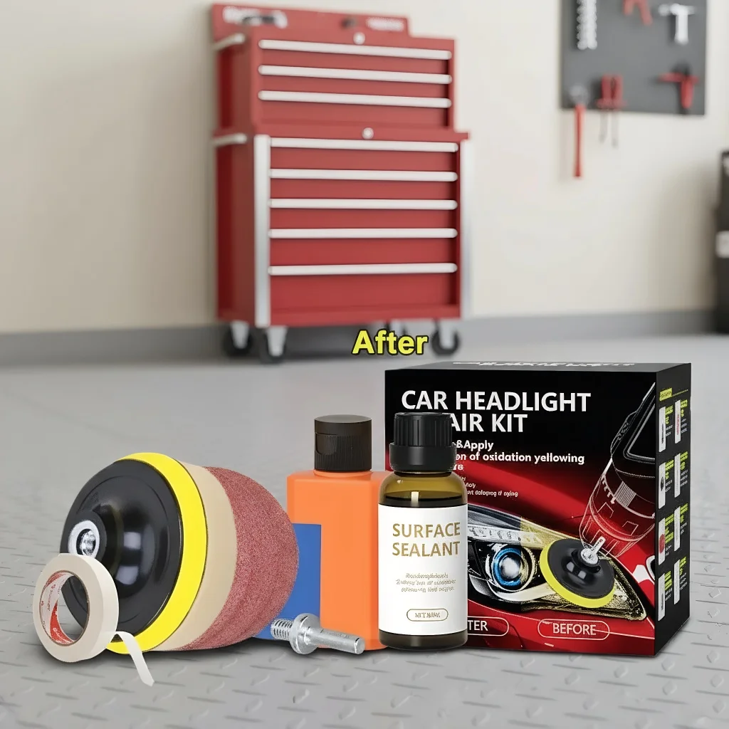 Комплект для восстановления фар автомобиля — набор полировальной пасты для химического осветления для автомобильных фар
Комплект для восстановления фар автомобиля — набор полировальной пасты для химического осветления для автомобильных фар