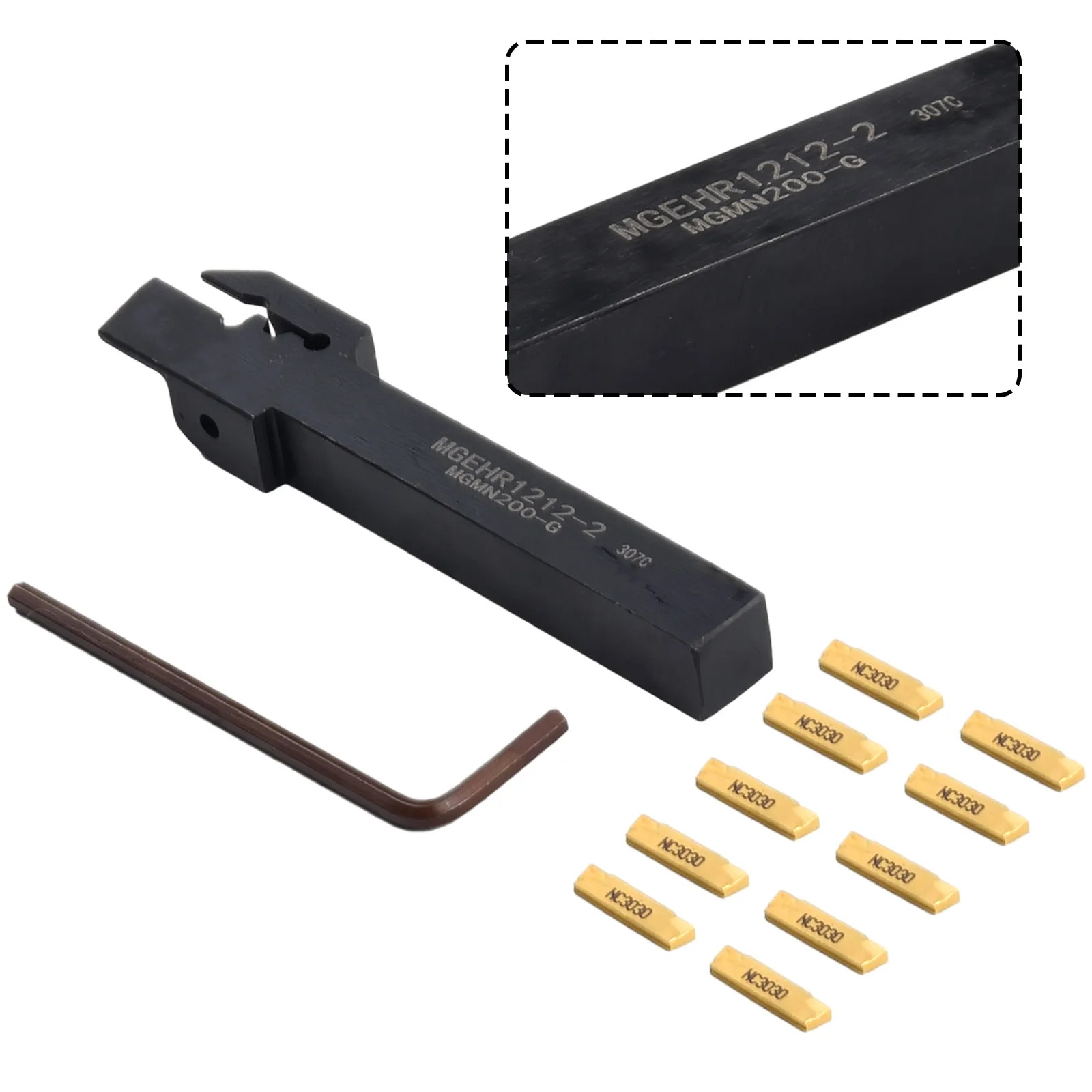 Holder L shape Wrench Carbide Lathe Inserts Blade MGEHR1212-2 2mm Grooving Tool Kit 12*12mm Shank 10Pcs New 2018
Holder L shape Wrench Carbide Lathe Inserts Blade MGEHR1212-2 2mm Grooving Tool Kit 12*12mm Shank 10Pcs New 2018