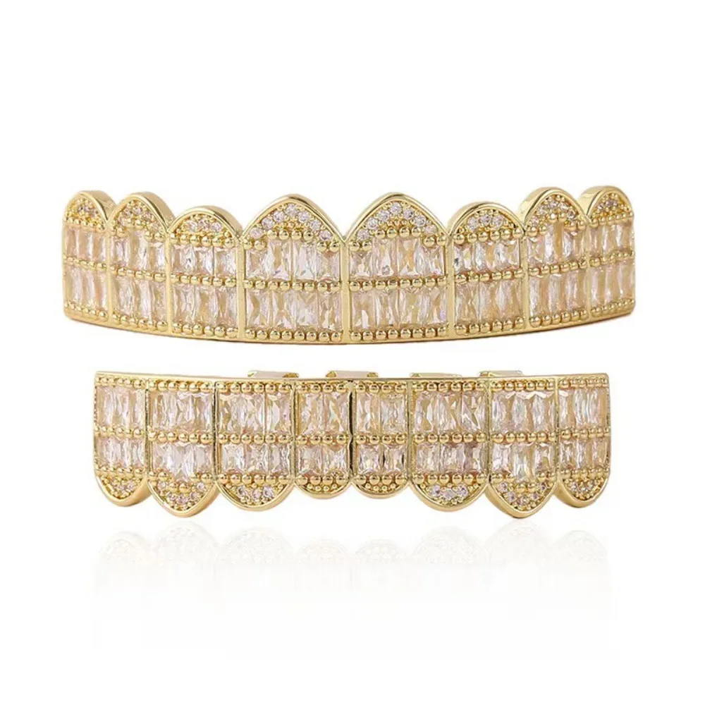 Removable Teeth Grillz Set Bling Cubic Top Bottom Mouth Tooth Cap HipHop Dental Decorations Gold Silver Color Teeth Grills
Removable Teeth Grillz Set Bling Cubic Top Bottom Mouth Tooth Cap HipHop Dental Decorations Gold Silver Color Teeth Grills