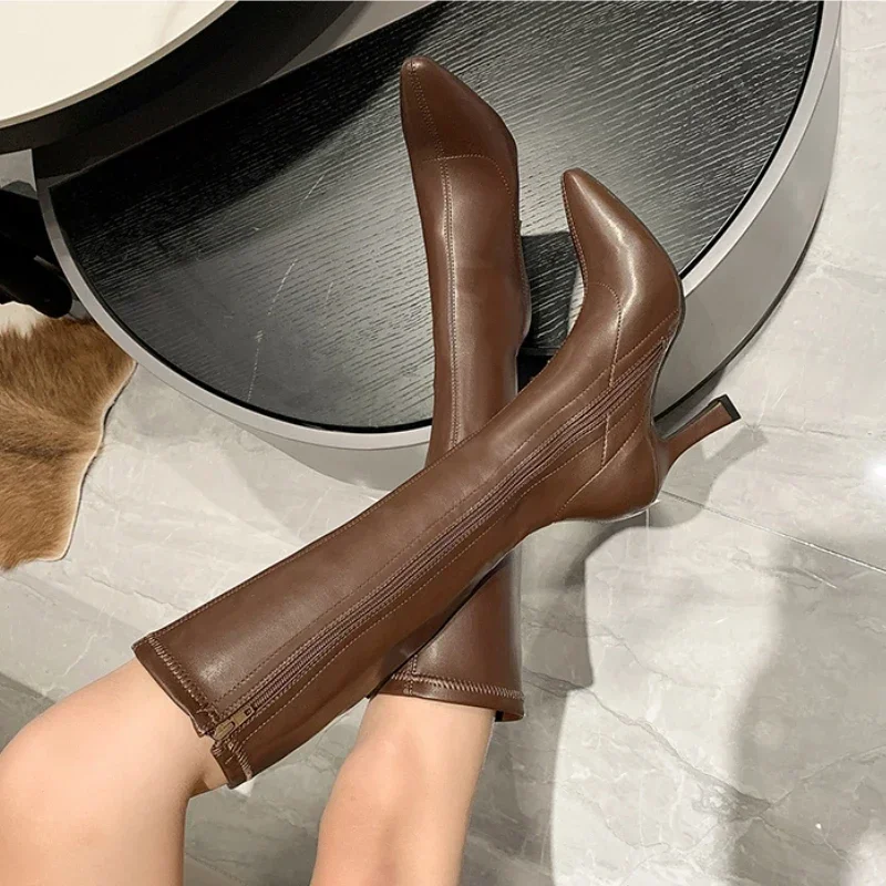 2024 New Women's Pointy Toe High Heel Boots Shoes Women's Knee Boots Side Zipper PU Leather Women's Shoes Thigh High Boots
2024 New Women's Pointy Toe High Heel Boots Shoes Women's Knee Boots Side Zipper PU Leather Women's Shoes Thigh High Boots