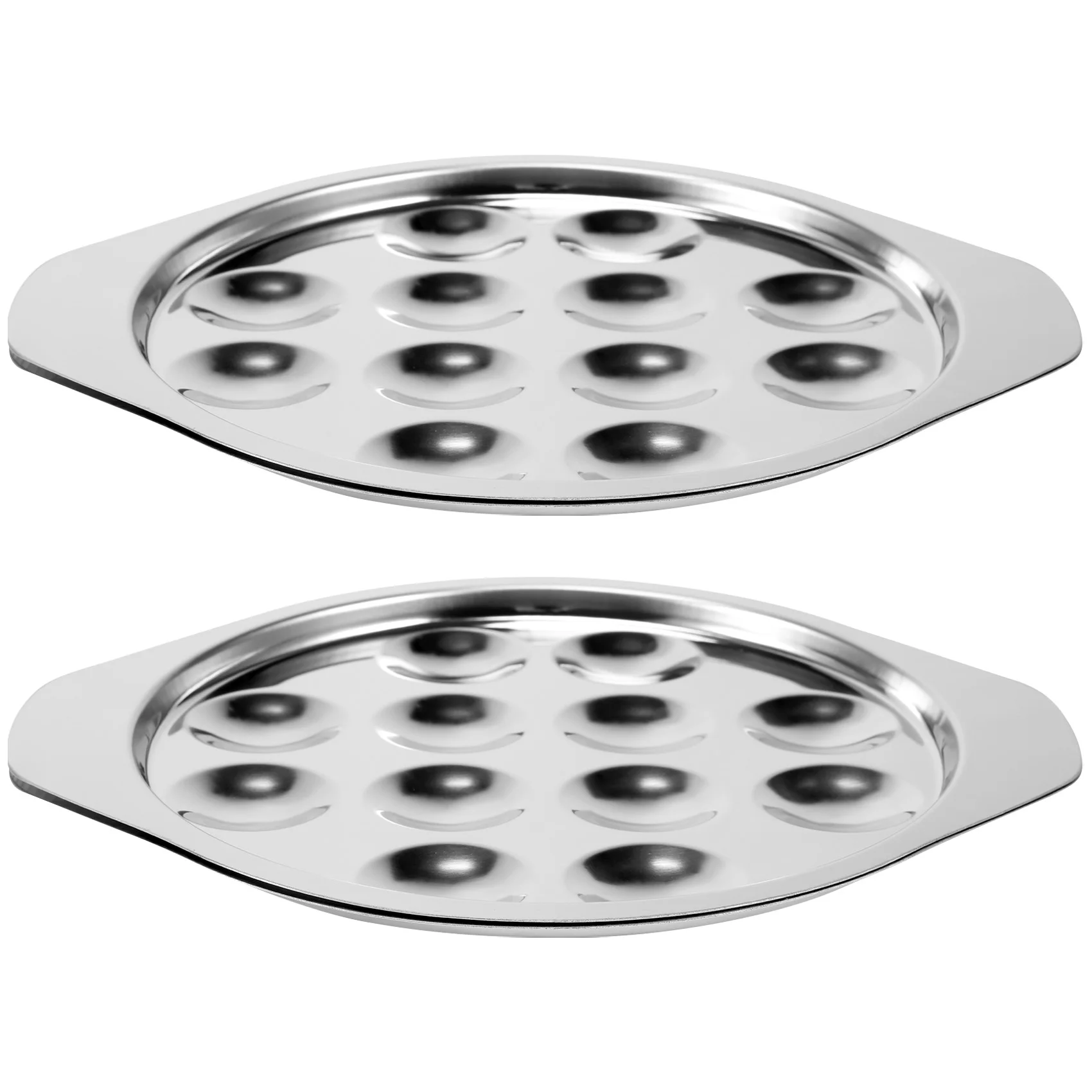 2 Pcs Snail Dish Plate Restaurant Serving Dish Heat Resistant Mushroom Escargot Dinner Stainless Steel Round Snail Plate
2 Pcs Snail Dish Plate Restaurant Serving Dish Heat Resistant Mushroom Escargot Dinner Stainless Steel Round Snail Plate