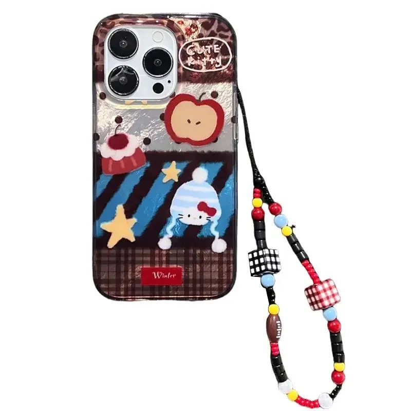 Hello Kitty IPhone16 Case with Lanyard Kawaii Sanrio New Series of Fashionable Drop-proof TPU Phone Cases Manga IPhone11-16 Case
Hello Kitty IPhone16 Case with Lanyard Kawaii Sanrio New Series of Fashionable Drop-proof TPU Phone Cases Manga IPhone11-16 Case